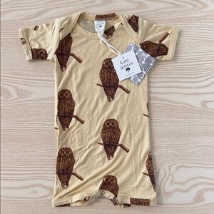 Kate Quinn Owl Print Baby Short Sleeve Shortie